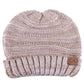 Rose C.C Slouchy Two-Tone Detailed Knitted Beanie Comfy Warm Winter Hat; reach for this classic toasty hat to keep you nice n warm in the chilly winter weather, the wintry touch finish to your outfit. Perfect Gift Birthday, Christmas, Holiday, Anniversary, Stocking Stuffer, Secret Santa, Valentine's Day, Loved One, BFF