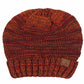 Rust C.C Slouchy Two-Tone Detailed Knitted Beanie Comfy Warm Winter Hat; reach for this classic toasty hat to keep you nice n warm in the chilly winter weather, the wintry touch finish to your outfit. Perfect Gift Birthday, Christmas, Holiday, Anniversary, Stocking Stuffer, Secret Santa, Valentine's Day, Loved One, BFF