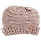 Taupe C.C Slouchy Two-Tone Detailed Knitted Beanie Comfy Warm Winter Hat; reach for this classic toasty hat to keep you nice n warm in the chilly winter weather, the wintry touch finish to your outfit. Perfect Gift Birthday, Christmas, Holiday, Anniversary, Stocking Stuffer, Secret Santa, Valentine's Day, Loved One, BFF