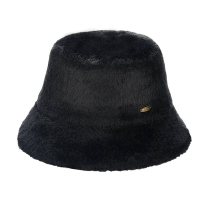 C.C Solid Short Hair Faux Fur Winter Bucket Hat