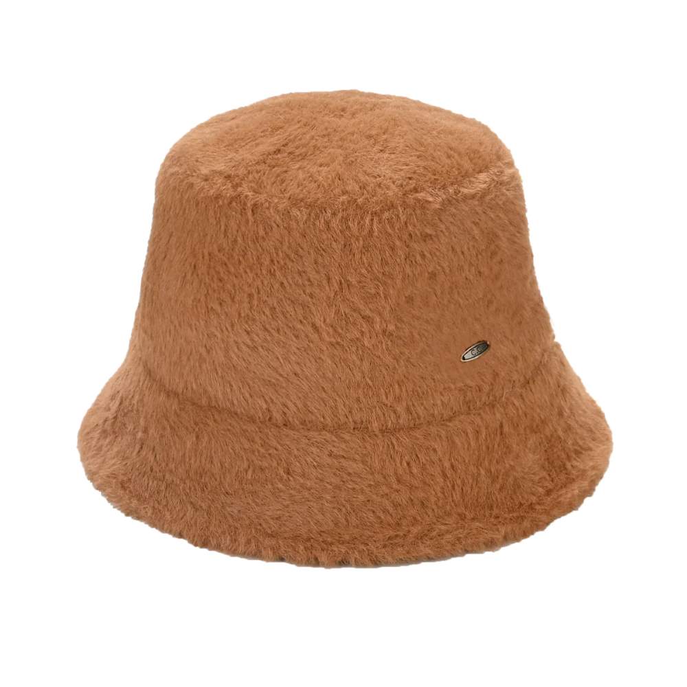 Dark Camel C.C Solid Short Hair Faux Fur Winter Bucket Hat combines premium insulation with sophisticated style. The short-hair faux fur construction delivers exceptional warmth while maintaining a refined aesthetic. Expertly designed with a classic bucket silhouette, this hat provides optimal coverage during cold weather conditions while elevating your winter wardrobe with its luxurious texture and timeless appeal. 