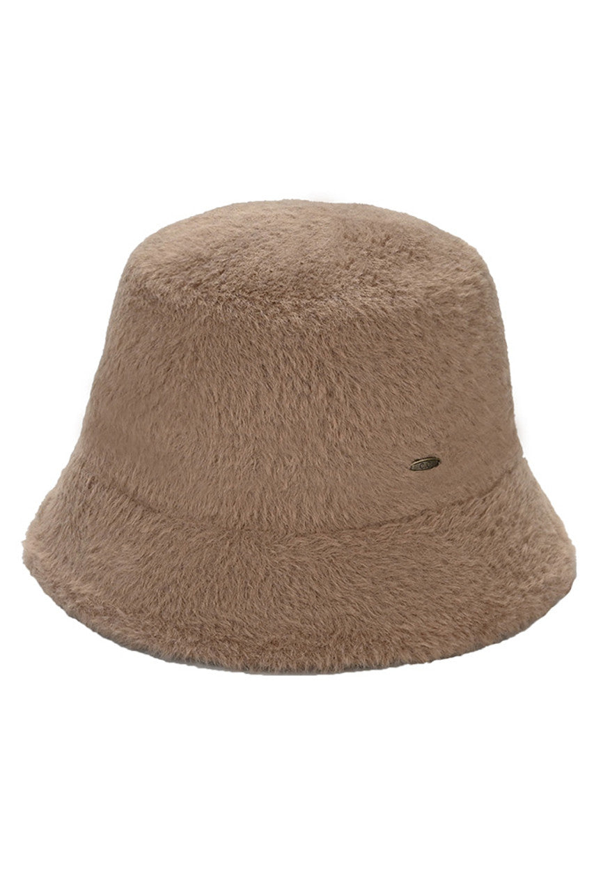 Taupe C.C Solid Short Hair Faux Fur Winter Bucket Hat combines premium insulation with sophisticated style. The short-hair faux fur construction delivers exceptional warmth while maintaining a refined aesthetic. Expertly designed with a classic bucket silhouette, this hat provides optimal coverage during cold weather conditions while elevating your winter wardrobe with its luxurious texture and timeless appeal. 