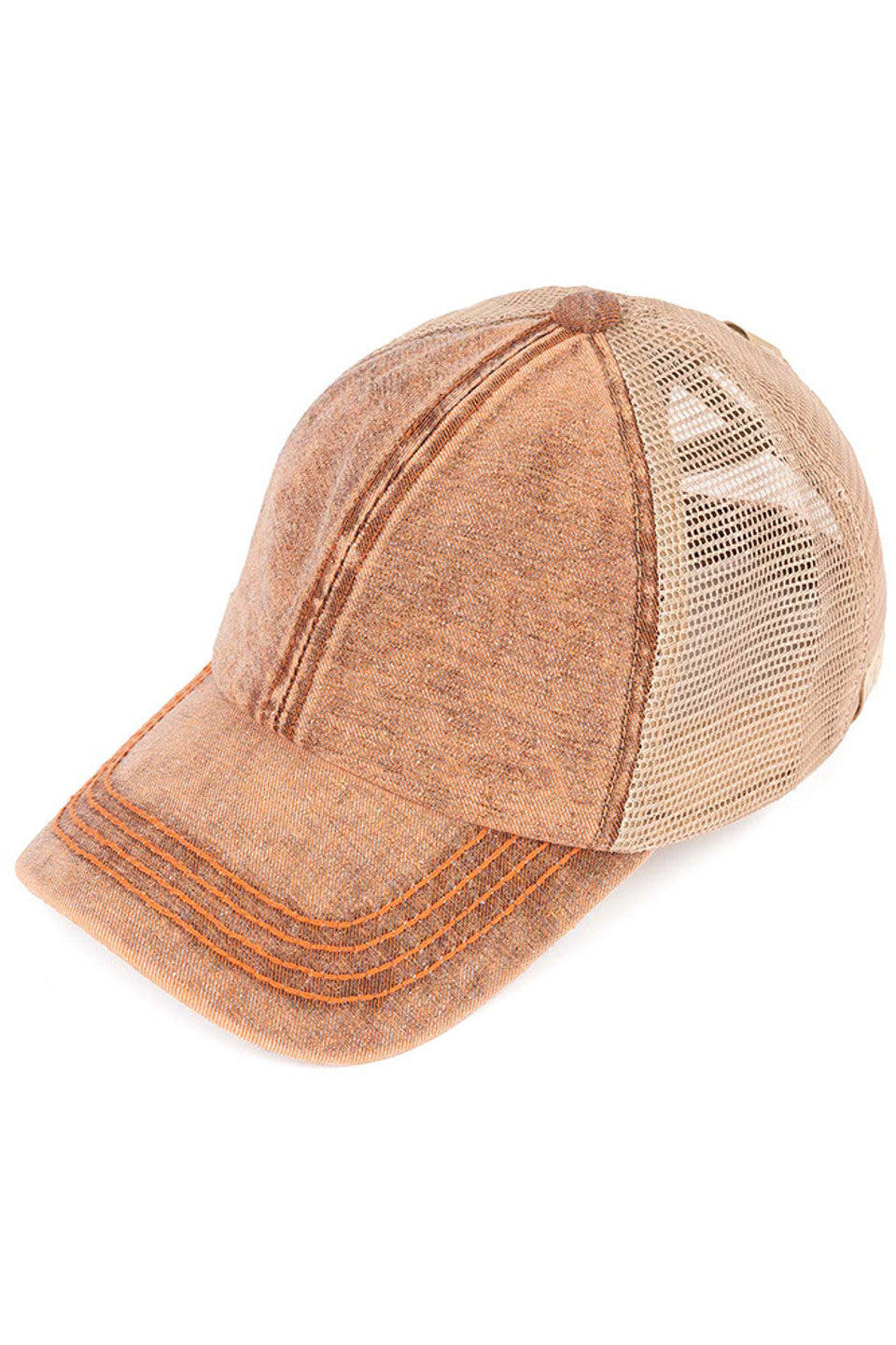 Orange C.C Stone Washed Denim Kid Pony Cap combines durable denim fabric with a stylish stone-washed finish, offering a comfortable and trendy accessory for children. Designed for a secure fit, this cap is perfect for everyday wear, providing both sun protection and a fashionable look that complements casual outfits. Its quality construction ensures long-lasting use, making it an excellent choice for active kids. 
