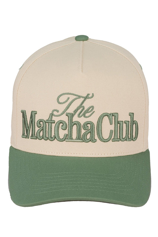Sage C.C THE MATCHA CLUB Embroidered Trucker Cap combines classic trucker style with detailed embroidery for a refined look. Its breathable mesh back ensures comfort during extended wear, while the adjustable snap closure offers a customizable fit. Perfect for casual outings or adding a subtle statement to your everyday wardrobe, this cap balances style and functionality with expert craftsmanship. 