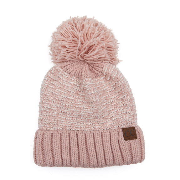 Rose Beige C.C Tweed Style Pattern Knitted Beanie With Faux Fur Pom Winter Hat; reach for this classic toasty hat to keep you nice n warm in the chilly winter weather, the wintry touch finish to your outfit. Perfect Gift Birthday, Christmas, Holiday, Anniversary, Stocking Stuffer, Secret Santa, Valentine's Day, Loved One, BFF, Navidad