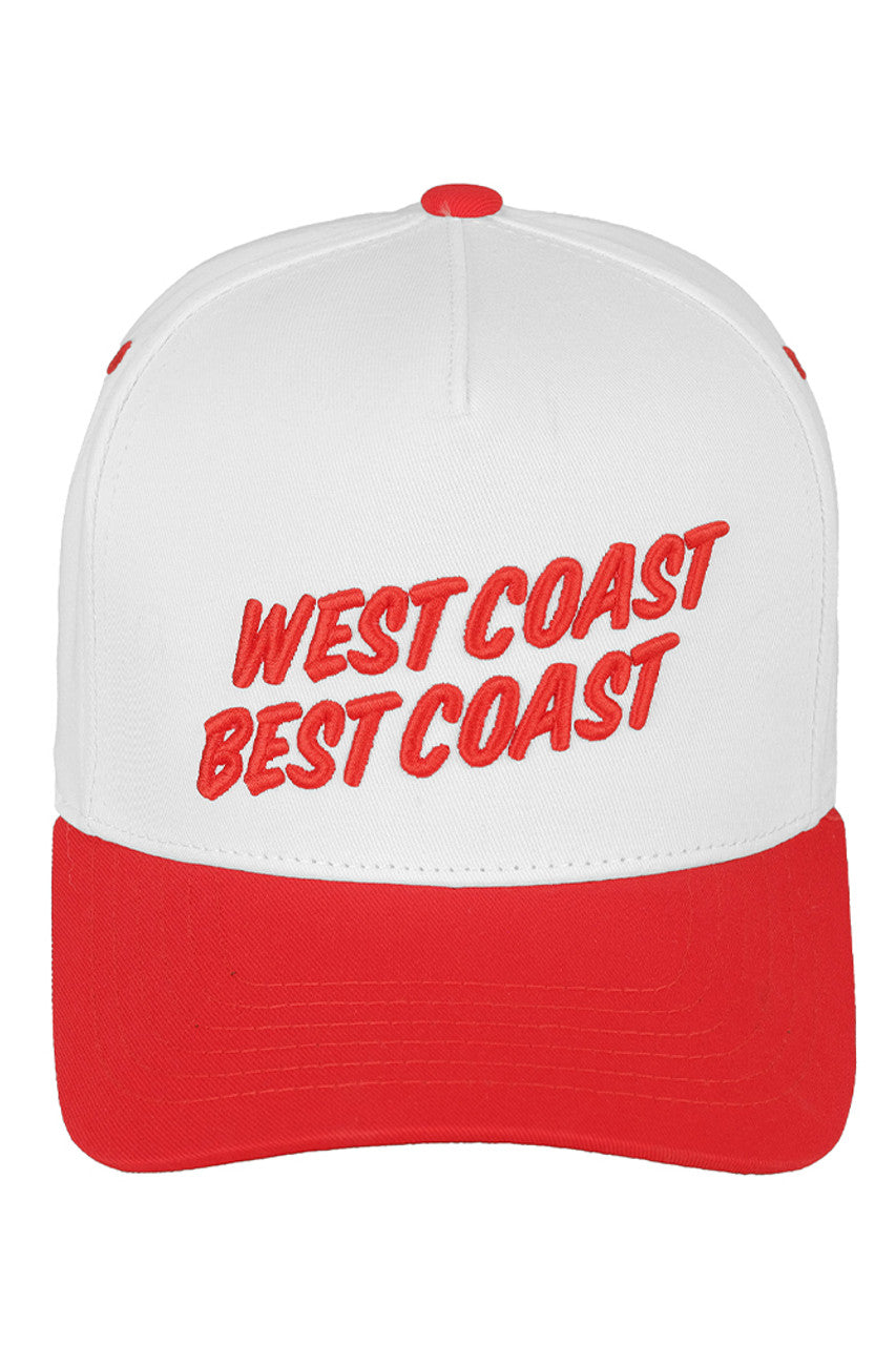 Red C.C West Coast Best Coast Cotton Trucker Cap combines classic style with breathable comfort. Crafted from soft cotton, this cap features a structured front and mesh back panels for optimal ventilation. Its adjustable snapback ensures a secure, customizable fit, making it ideal for everyday wear or outdoor activities. Embrace a laid-back, West Coast vibe while enjoying durable quality and timeless design. 