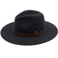 Dark Grey C.C Wool Felt Detailed Panama Summer Sun Hat With Strap Banded Trim; Unique, timeless & classic Summer Sun Fedora Hat has a ribbon band trim material accent. Trendy Birthday, Holiday Gift, Christmas Gift, Regalo de Navided, Bad hair days, casual everyday wear, Anniversary Gift, Fall Outfit, Cool Fashion Fedora, Valentine's Day Gift