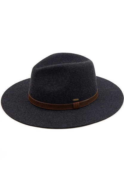 C.C Women's Wool Felt Brim Hat Panama
