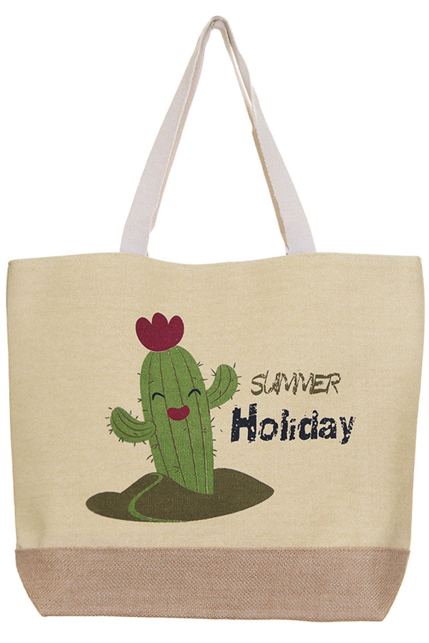 Cactus Beach Bag combines durability with style, crafted from sturdy materials to withstand sandy shores and sunny days. Its spacious interior offers ample room for towels, sunscreen, and essentials, while the unique cactus design adds a distinctive, trendy touch. Ideal for beach outings, this bag ensures both practicality and a fashionable statement. 