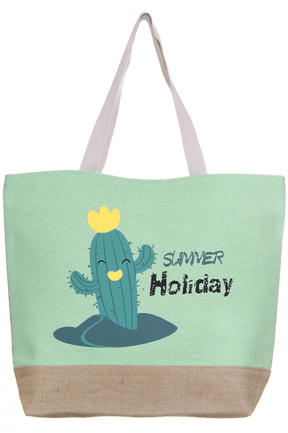 Cactus Beach Bag combines durability with style, crafted from sturdy materials to withstand sandy shores and sunny days. Its spacious interior offers ample room for towels, sunscreen, and essentials, while the unique cactus design adds a distinctive, trendy touch. Ideal for beach outings, this bag ensures both practicality and a fashionable statement. 