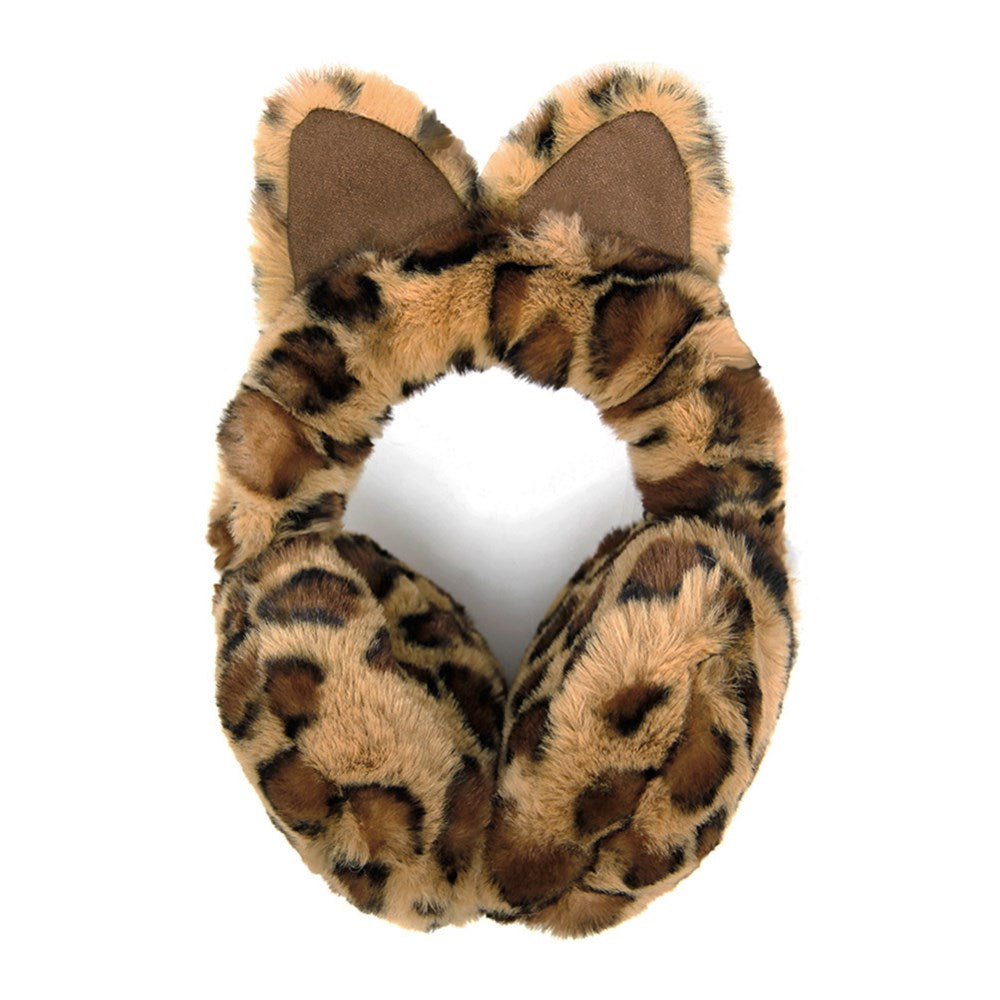 Plush Brown Leopard Print Cat Ear Faux Fur Earmuffs Cat Ear Earmuffs Brown Leopard Print Earmuffs, Plush hat-hair-free option to beanies/hats, so comfy/warm, fit securely around your head & against your ears. Stay cute & cozy this season with these muffs, the perfect cold weather accessory. Perfect Gift Birthday, Holiday, Christmas
