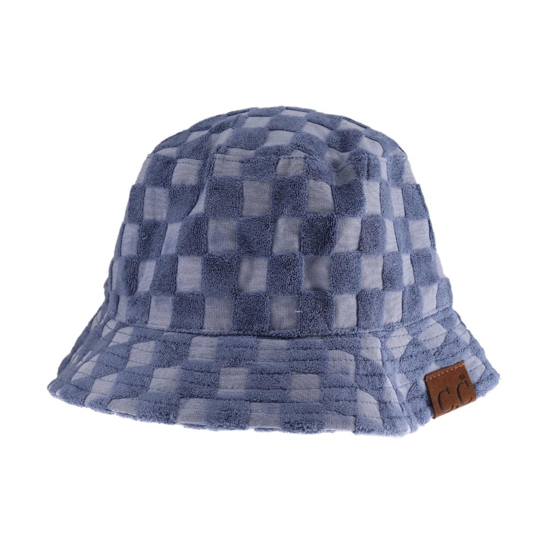 Denim Checkered Pattern Terry Cloth C.C Bucket Hat combines classic style with exceptional comfort. Crafted from soft terry cloth, this hat offers a lightweight, breathable fit ideal for all-day wear. Its distinctive checkered design adds a timeless, versatile touch, making it suitable for both casual outings and stylish ensembles. Durable and easy to care for, this bucket hat is a practical accessory that enhances your wardrobe with expert-level fashion and function. 