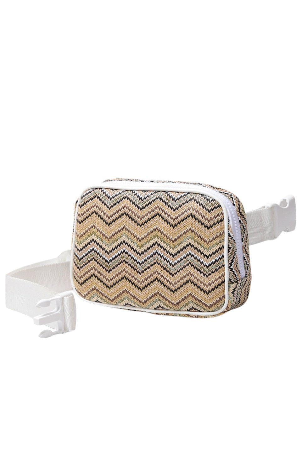 Chevron Pattern Straw Sling Bag features a meticulously woven design that highlights its unique chevron motif. Made from high-quality straw, this bag offers durability and a lightweight feel, perfect for hands-free convenience. Its adjustable sling strap ensures a comfortable fit, while the secure closure protects your belongings. Ideal for both casual and stylish occasions, this bag combines expert craftsmanship with timeless appeal.