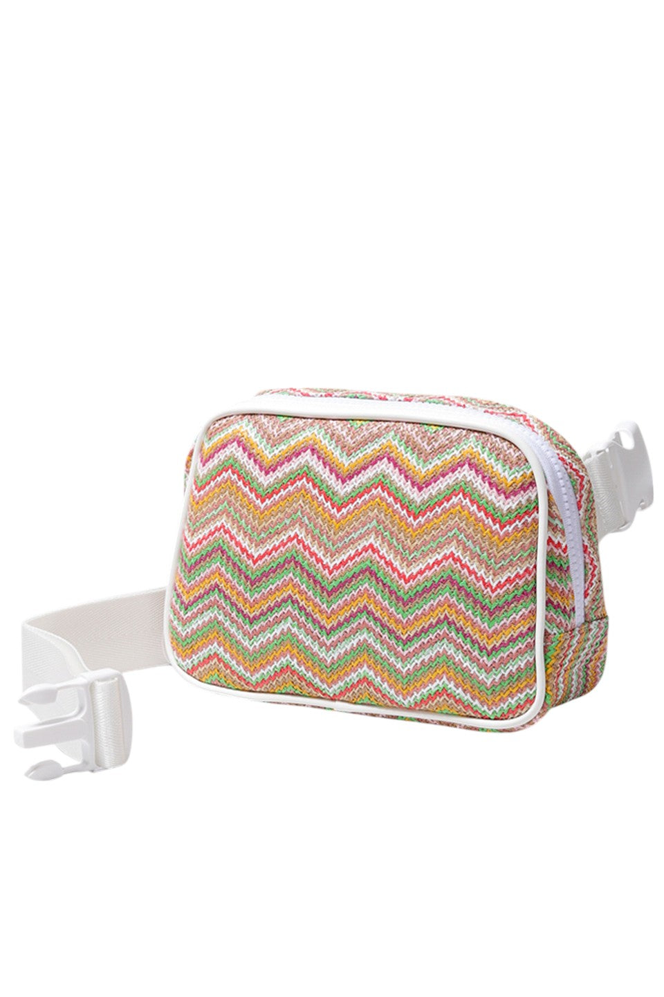 Chevron Pattern Straw Sling Bag features a meticulously woven design that highlights its unique chevron motif. Made from high-quality straw, this bag offers durability and a lightweight feel, perfect for hands-free convenience. Its adjustable sling strap ensures a comfortable fit, while the secure closure protects your belongings. Ideal for both casual and stylish occasions, this bag combines expert craftsmanship with timeless appeal.