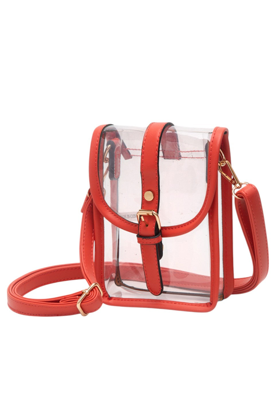 Orange Clear Crossbody Stadium Concert Transparent Bag is expertly crafted to comply with venue security standards while offering practical functionality. Its fully transparent design enables swift security checks, and the adjustable crossbody strap provides comfortable, hands-free wear. Made from durable, lightweight materials, this bag is perfect for concerts, sports events, and festivals, ensuring your belongings stay secure and easily accessible throughout the event.