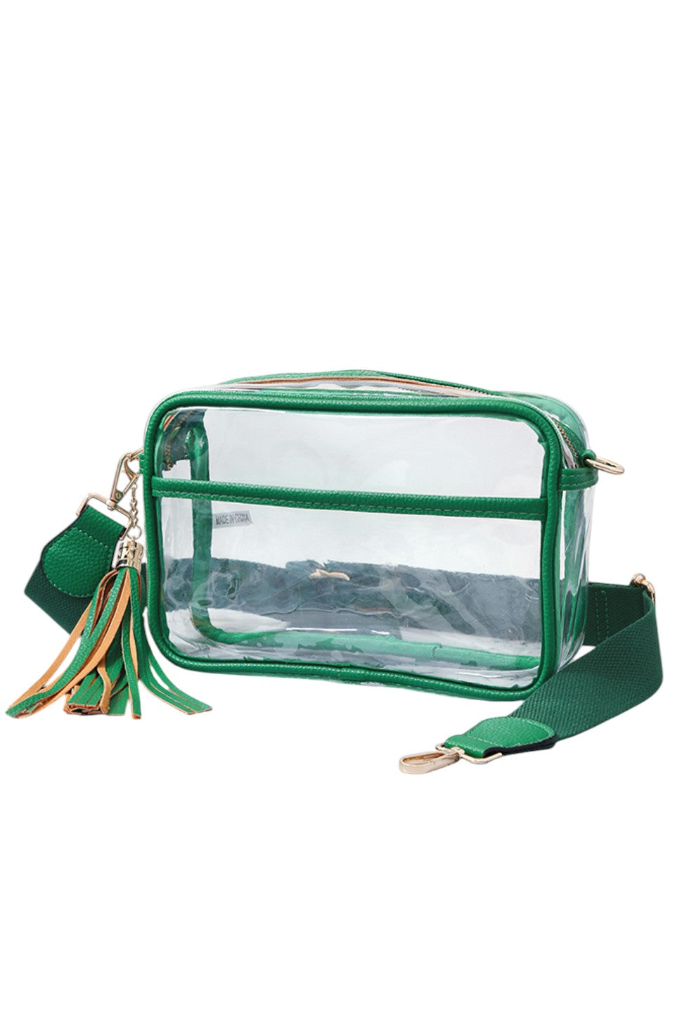 Clear PU Cross Body Camera Bag offers a sleek, transparent design crafted from durable polyurethane, providing both style and protection for your camera gear. Its crossbody strap ensures comfortable, hands-free carrying, while the clear material allows quick visibility of contents for easy access. Ideal for photographers seeking a practical yet modern solution to transport and safeguard their equipment.