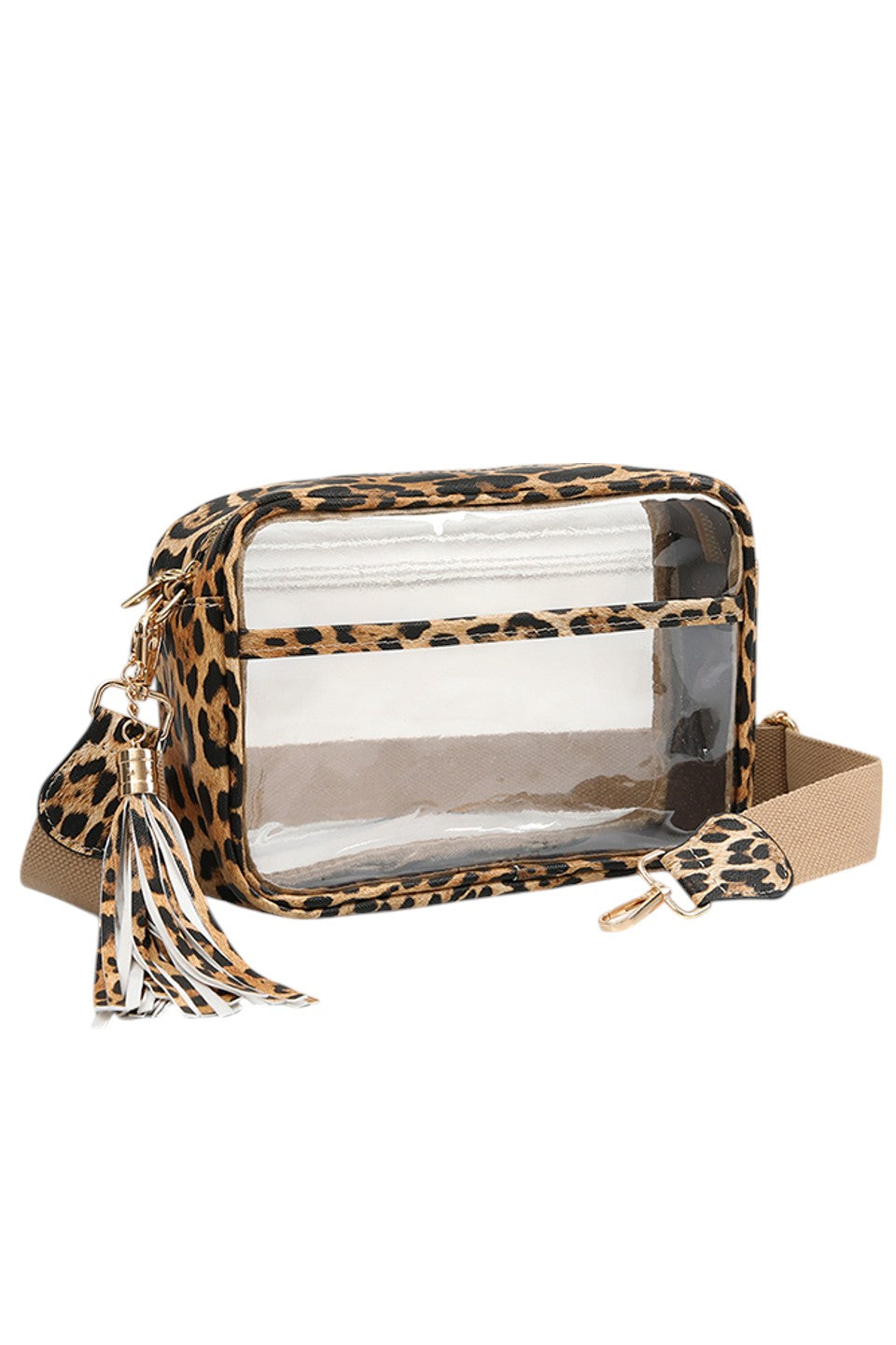 Clear PU Cross Body Camera Bag offers a sleek, transparent design crafted from durable polyurethane, providing both style and protection for your camera gear. Its crossbody strap ensures comfortable, hands-free carrying, while the clear material allows quick visibility of contents for easy access. Ideal for photographers seeking a practical yet modern solution to transport their equipment securely.