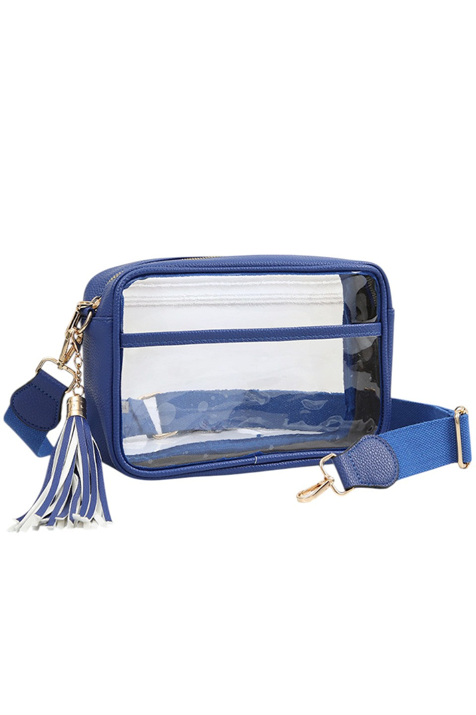 Clear PU Cross Body Camera Bag offers a sleek, transparent design crafted from durable polyurethane, providing both style and protection for your camera gear. Its crossbody strap ensures comfortable, hands-free carrying, while the clear material allows quick visibility of contents for easy access. Ideal for photographers seeking a practical yet modern solution to transport their equipment securely.
