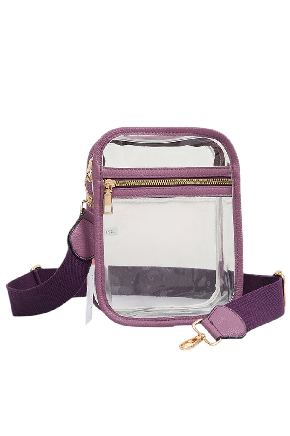 Clear PU Cross Body Mini Bag features a sleek, modern design crafted from durable, transparent polyurethane. Its compact size is perfect for carrying essentials while keeping your hands free. The adjustable strap ensures comfortable wear, making it ideal for both daily use and special occasions where style and convenience are paramount. This bag combines practicality with a minimalist aesthetic, allowing you to showcase your belongings with confidence and ease. 
