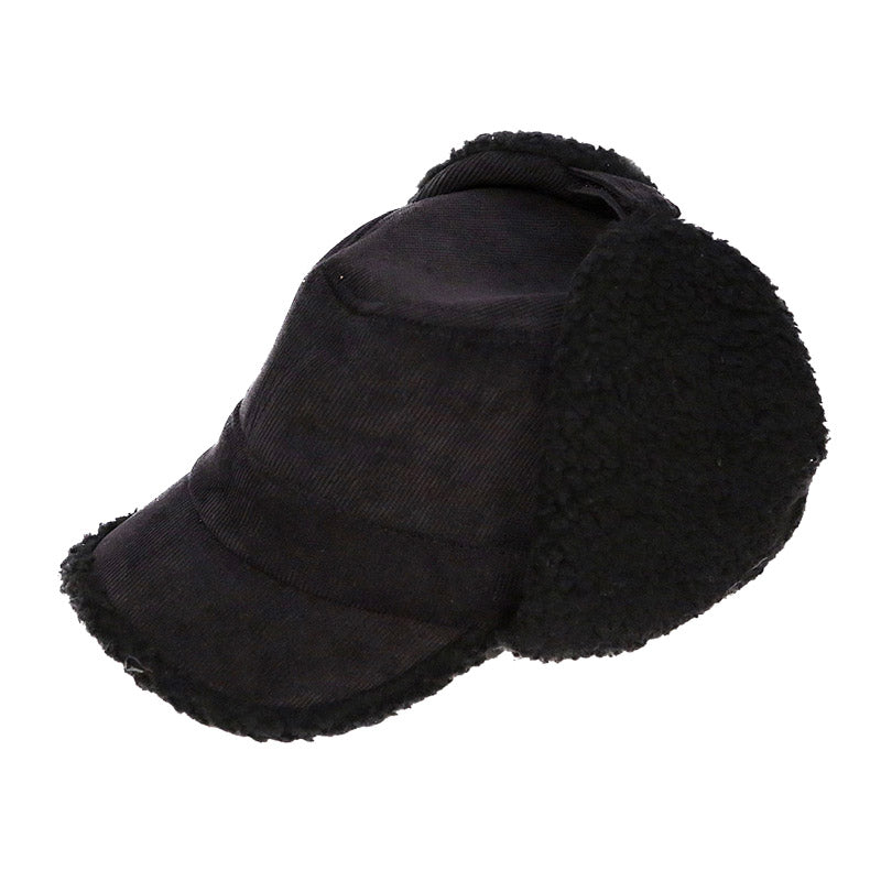 Black Corduroy Aviator Sherpa Lining Cap Corduroy Aviator Sherpa Lining Hat Winter Hat, you’ll want to reach for this toasty warm cap for chilly days or having a bad hair day. Sherpa Cap keeps you incredibly warm will looking totally trendy & chic. Perfect Gift Birthday, Christmas, Anniversary, Valentine's Day, Loved One