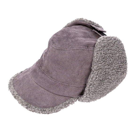 Gray Corduroy Aviator Sherpa Lining Cap Corduroy Aviator Sherpa Lining Hat Winter Hat, you’ll want to reach for this toasty warm cap for chilly days or having a bad hair day. Sherpa Cap keeps you incredibly warm will looking totally trendy & chic. Perfect Gift Birthday, Christmas, Anniversary, Valentine's Day, Loved One
