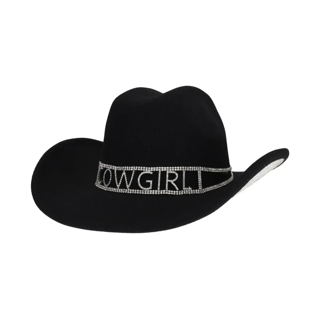 Black The Cowgirl Sequin Cowboy Hat offers a sophisticated fusion of classic western style and sparkling sequin embellishments. Designed with expert craftsmanship, it ensures durability and a comfortable fit, making it ideal for rodeos, festivals, or stylish everyday wear. This hat provides a confident, polished look while celebrating the timeless spirit of the cowgirl. 