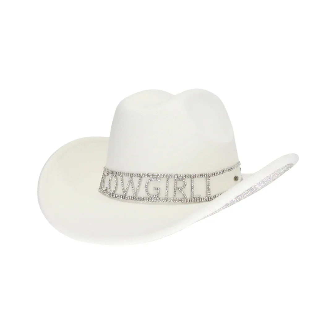 Ivory The Cowgirl Sequin Cowboy Hat offers a sophisticated fusion of classic western style and sparkling sequin embellishments. Designed with expert craftsmanship, it ensures durability and a comfortable fit, making it ideal for rodeos, festivals, or stylish everyday wear. This hat provides a confident, polished look while celebrating the timeless spirit of the cowgirl. 