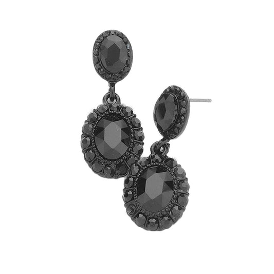 Jet Black Crystal Rhinestone Drop Evening Earrings; Evening Jewelry Glass Crystal Teardrop Earrings; get into the groove with our gorgeous handcrafted earrings, add a pop of color to your ensemble, just the right amount of shimmer & shine, touch of class, beauty and style to any special events. Perfect Birthday Gift, Anniversary Gift, Mother's Day Gift, Graduation Gift.