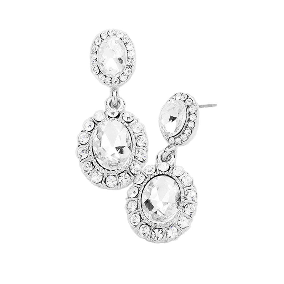 Silver Crystal Rhinestone Drop Evening Earrings; Evening Jewelry Glass Crystal Teardrop Earrings; get into the groove with our gorgeous handcrafted earrings, add a pop of color to your ensemble, just the right amount of shimmer & shine, touch of class, beauty and style to any special events. Perfect Birthday Gift, Anniversary Gift, Mother's Day Gift, Graduation Gift.