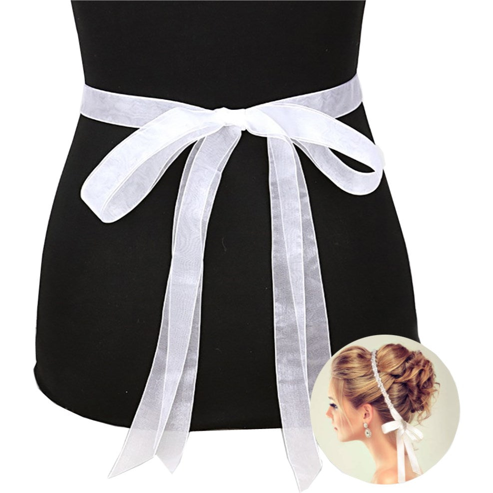 Shiny Crystal Rhinestone Sash Bridal Wedding Belt/Headband, timeless selection, sparkling rhinestone crystal Bridal Belt Sash, is exceptionally elegant, adding an exquisite detail to your wedding dress. Tie it on your hair for a glamorous, beautiful self tie headband elevating your hairstyle on your super special day.