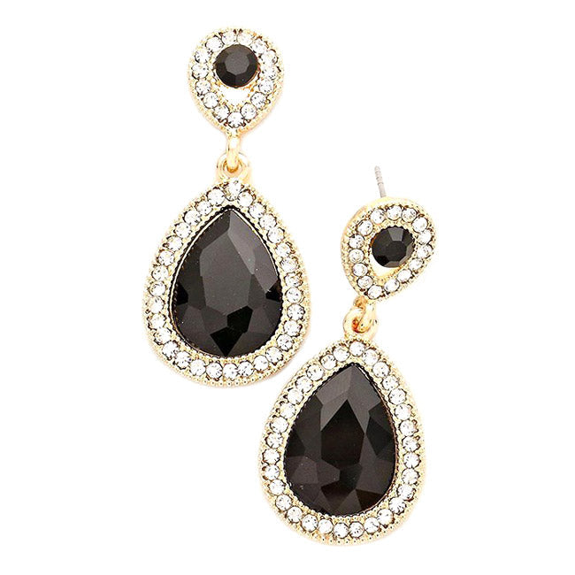 Classic Elegant Victorian Crystal Rhinestone Teardrop Evening Earrings Special Occasion, perfect set of sparkling earrings, pair these glitzy studs with any ensemble for a polished & sophisticated look. Perfect Gift Birthday, Holiday, Christmas, Valentine's Day, Anniversary, prom, wedding, sweet 16, Quinceanera, etc