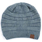 C.C Stone Washed Cotton Knit Beanie Hat