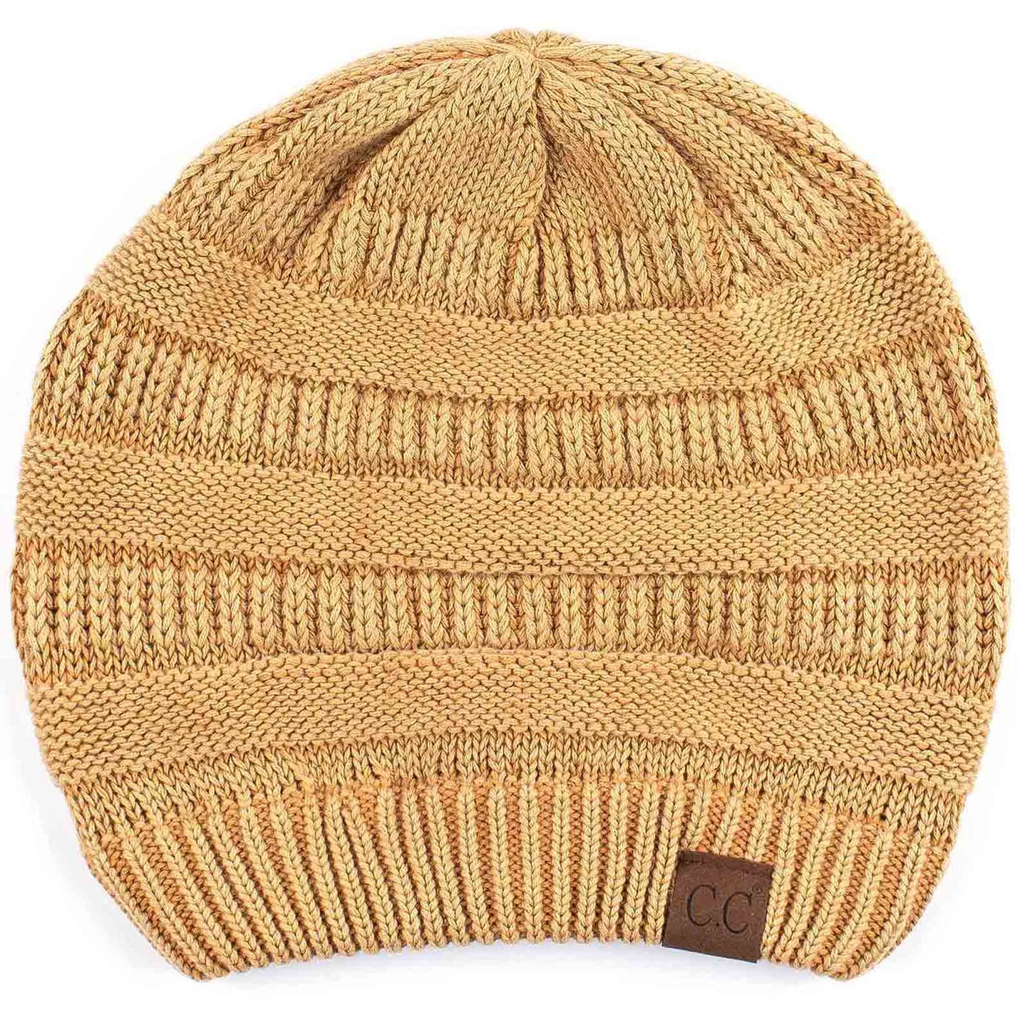 C.C Stone Washed Cotton Knit Beanie Hat