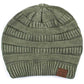 C.C Stone Washed Cotton Knit Beanie Hat