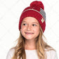C.C American Flag Knit Pom Hat For Kids