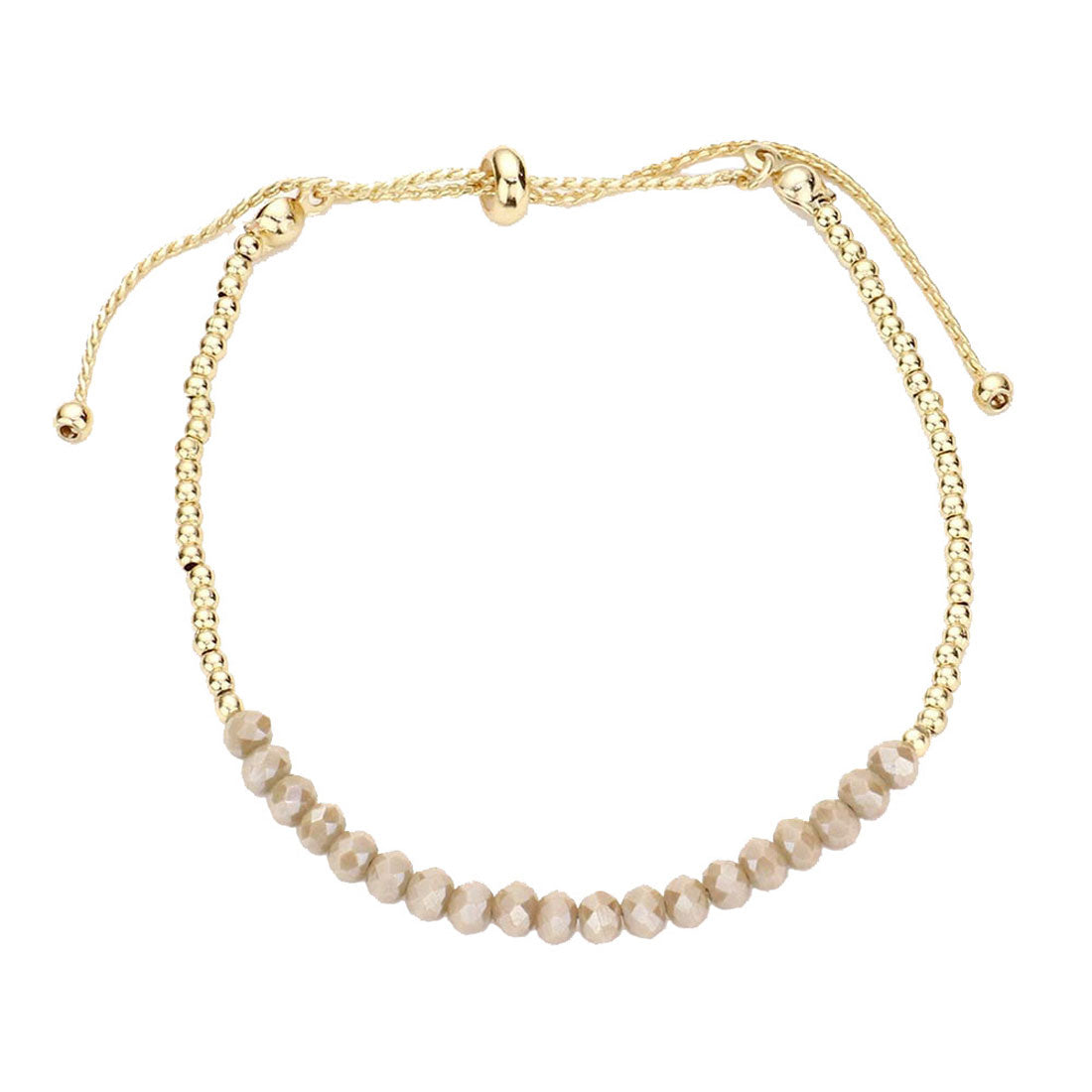 Gray Lead and Nickel Compliant Faceted Beaded Bracelet, Get ready with these Beaded Bracelet, put on a pop of color to complete your ensemble. Perfect for adding just the right amount of shimmer & shine and a touch of class to special events. Perfect Birthday Gift, Anniversary Gift, Mother's Day Gift, Graduation Gift.