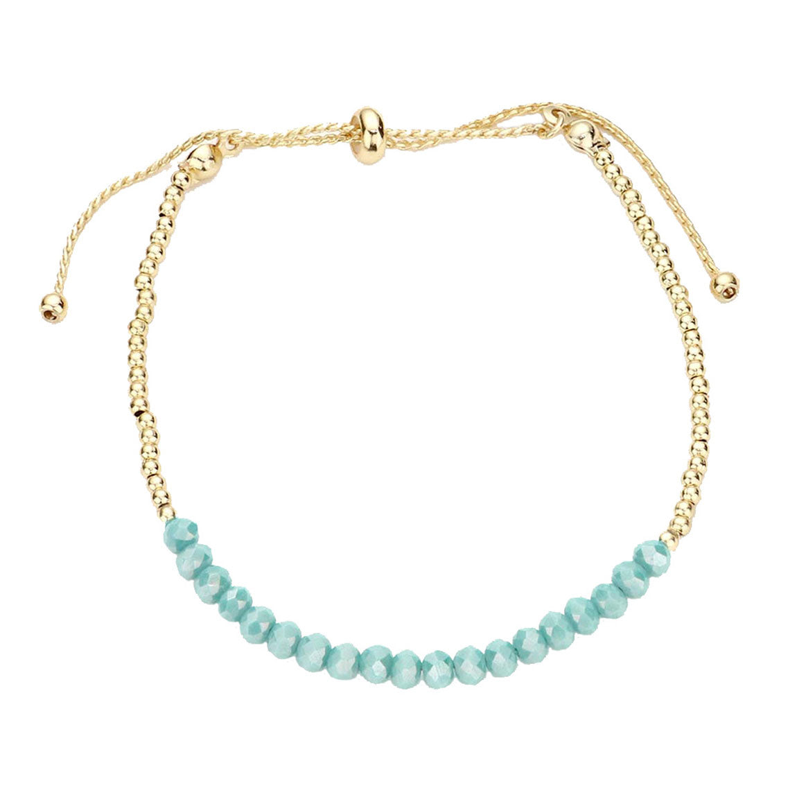 Turquoise Lead and Nickel Compliant Faceted Beaded Bracelet, Get ready with these Beaded Bracelet, put on a pop of color to complete your ensemble. Perfect for adding just the right amount of shimmer & shine and a touch of class to special events. Perfect Birthday Gift, Anniversary Gift, Mother's Day Gift, Graduation Gift.