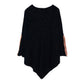 Black Fall Winter Sleeves Detailed Poncho, the perfect accessory, luxurious, trendy, super soft chic capelet, keeps you warm and toasty. You can throw it on over so many pieces elevating any casual outfit! Perfect Gift for Wife, Mom, Birthday, Holiday, Christmas, Anniversary, Fun Night Out