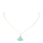 Turquoise Fan Shaped Semi Precious Stone Pendant Necklace Stone Fan Shaped Necklace, delicately adds a touch of nature-inspired beauty to your look. Coordinates with any ensemble, the perfect addition to every outfit. Perfect Birthday Gift, Mother's Day Gift, Anniversary Gift, Thank you Gift, Just Because Gift, Easter, Occasion