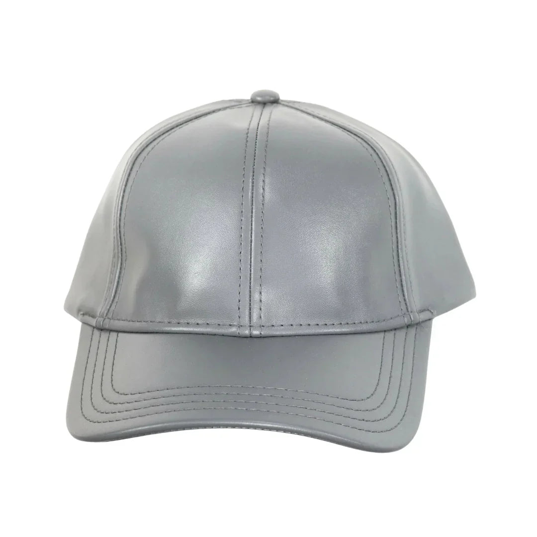 Gray Faux Leather CC Ball Cap offers a refined blend of durability and style, crafted from high-quality faux leather for a sleek, polished appearance. Designed with expert attention to detail, this cap features a structured fit that maintains its shape while providing a comfortable fit. The subtle CC emblem adds a sophisticated accent, making it an ideal accessory for elevating casual and contemporary outfits with a touch of elegance. 