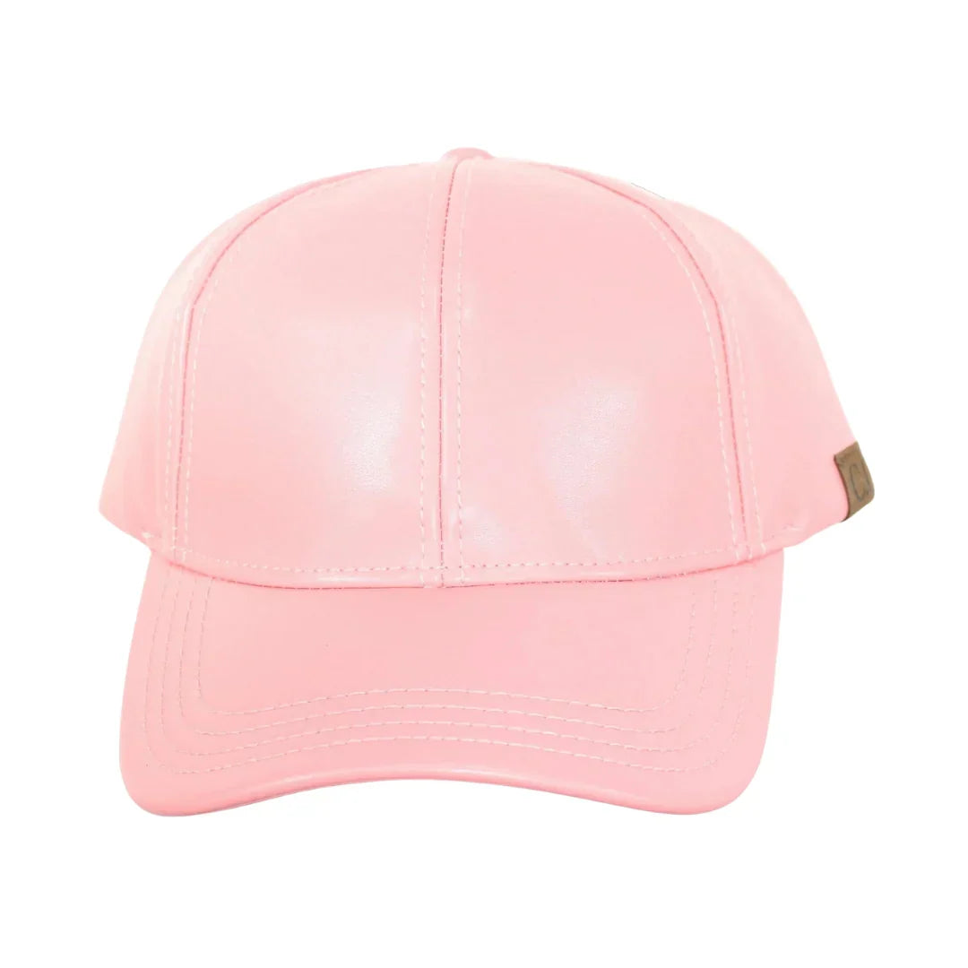 Rose Faux Leather CC Ball Cap offers a refined blend of durability and style, crafted from high-quality faux leather for a sleek, polished appearance. Designed with expert attention to detail, this cap features a structured fit that maintains its shape while providing a comfortable fit. The subtle CC emblem adds a sophisticated accent, making it an ideal accessory for elevating casual and contemporary outfits with a touch of elegance. 