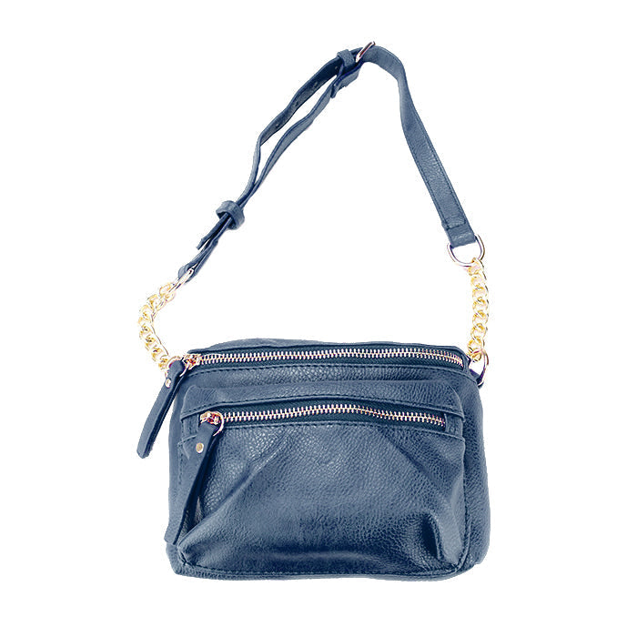 Faux Leather Crossbody / Fanny Pack / Belt Bag - Crossbody Bags