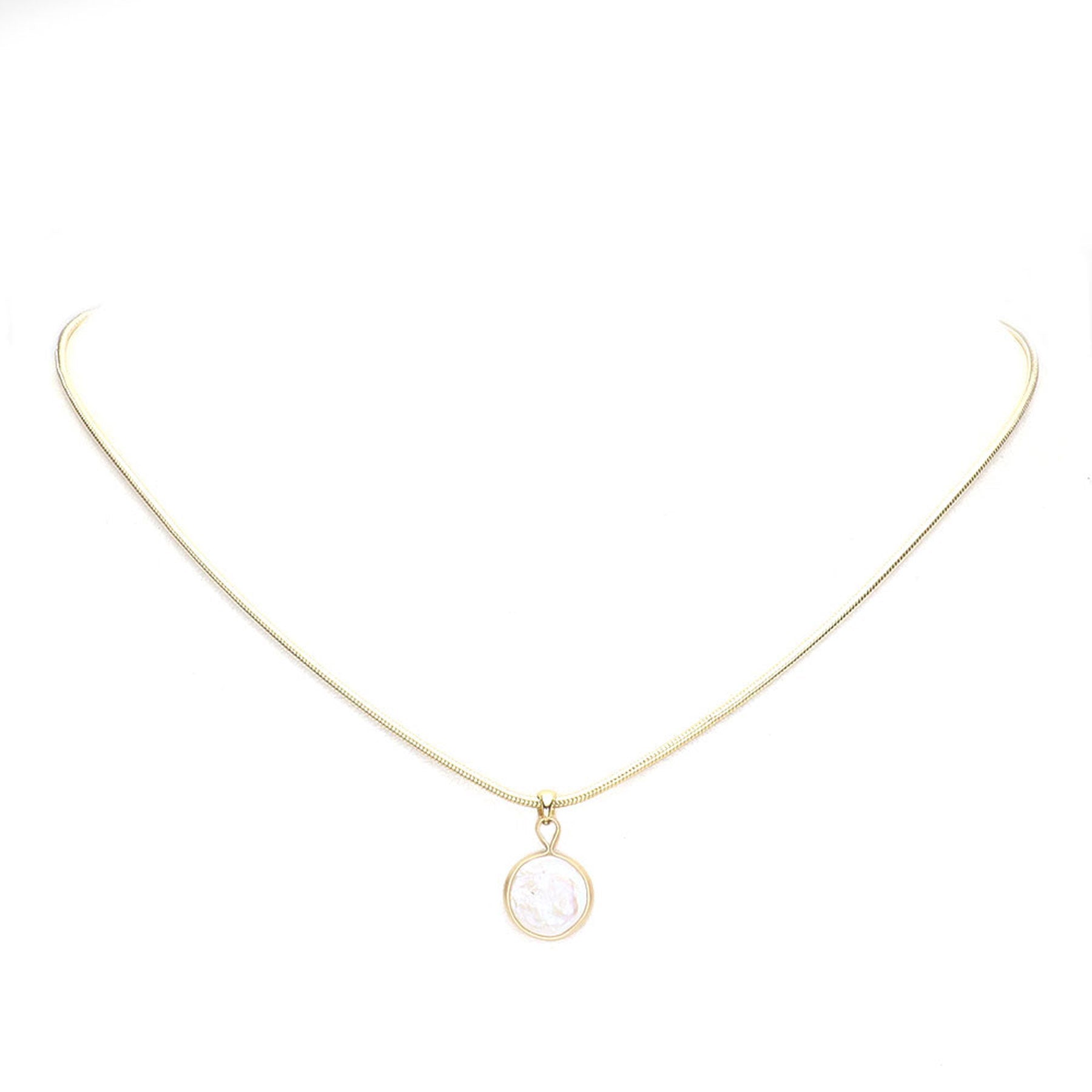 Gold Freshwater Pearl Pendant Necklace, Wear together or separate according to your event, versatile enough for wearing straight through the week, perfectly lightweight for all-day wear, coordinate with any ensemble from business casual to everyday wear, the perfect addition to every outfit.