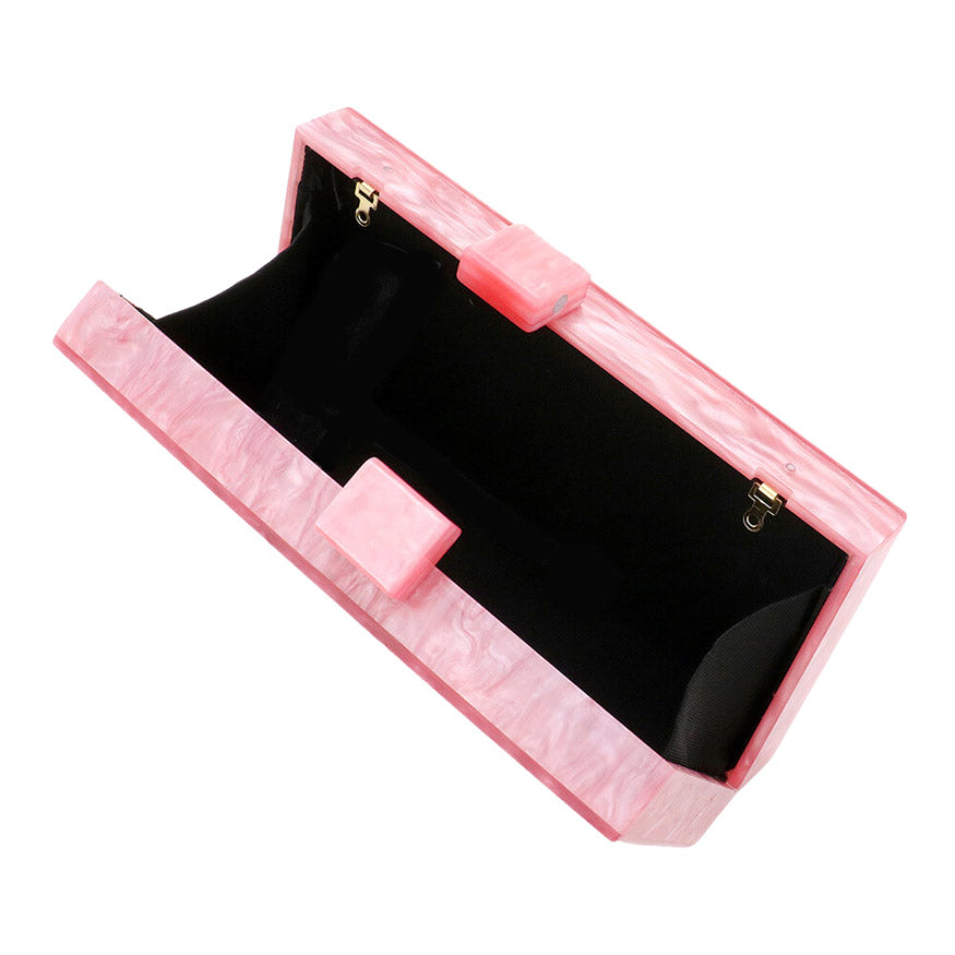 This Glittered Evil Eye Celluloid Acetate Clutch Crossbody Bag will make you the star of the show! This eye-catching bag is studded with glitter, and is made with durable celluloid acetate to last you a lifetime. Perfect gift ideas for a birthday, Christmas, anniversary, Valentine's Day, or any special occasion.