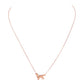 Rose Gold Gold Dipped Dachshund Heart Charm Dog Detailed Pendant Charm Necklace; this beautiful Dachshund dog themed charm necklace is the perfect gift for the women in our lives who love dogs. Perfect gift for National Dog Day, Birthday Gift, Anniversary Gift, Mother's Day Gift, Just Because Gift, Dog Lover, Dog Mom, Pet Owner