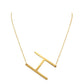 Gold H Monogram Metal Pendant Necklace. Beautifully crafted design adds a gorgeous glow to any outfit. Jewelry that fits your lifestyle! Perfect Birthday Gift, Anniversary Gift, Mother's Day Gift, Anniversary Gift, Graduation Gift, Prom Jewelry, Just Because Gift, Thank you Gift.