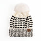 C.C Heart Beanie With Faux Fur Pom