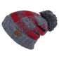 C.C Buffalo Check Pattern Beanie Hat With Fuzzy Lining