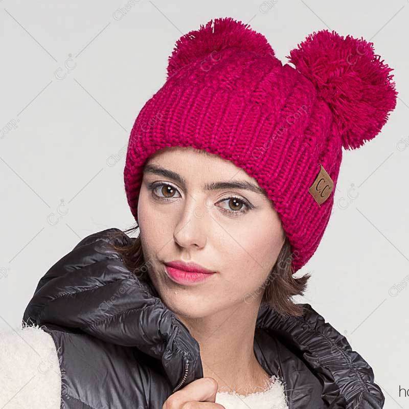 C.C Double Pom Beanie