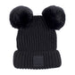 C.C Double Faux Fur Pom Beanie Hat